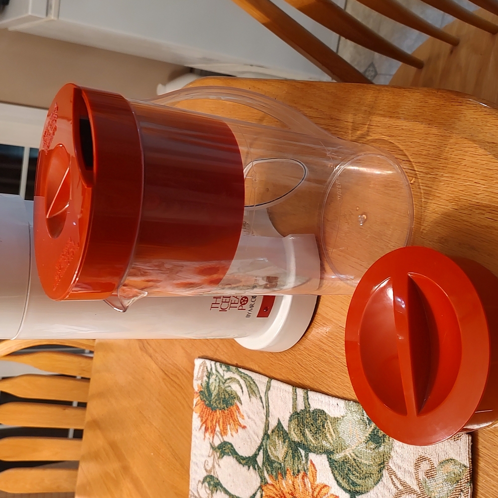 Red and Clear Beverage Dispenser